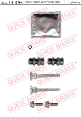 Zestaw tulei prowadzących zacisk hamulca QUICK BRAKE 113-1379X