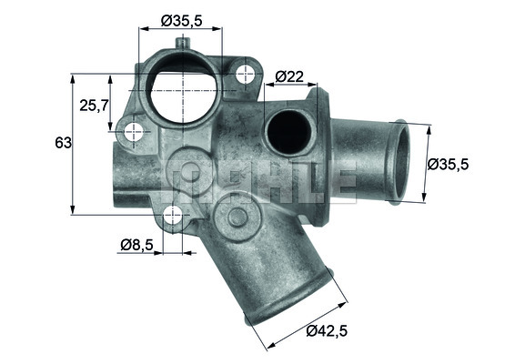 Termostat MAHLE TI 70 80D