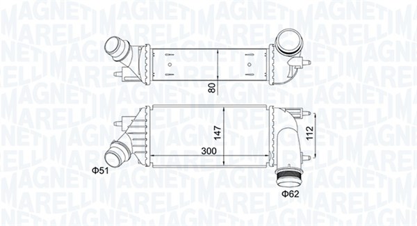 Chłodnica powietrza intercooler MAGNETI MARELLI 351319204140