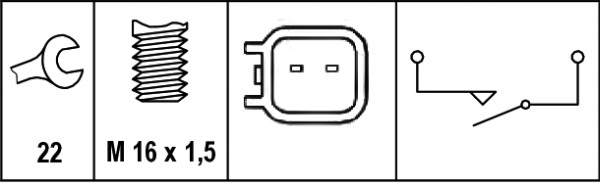 Włącznik świateł cofania HELLA 6ZF 010 965-031