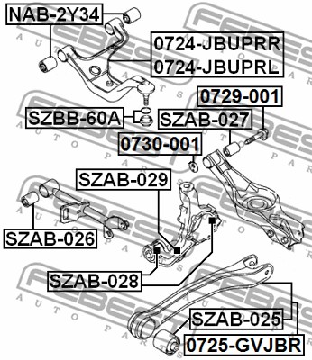 Tuleja wahacza FEBEST SZAB-028