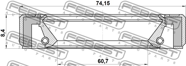 Pierścień uszczelniający półosi FEBEST 95GBY-62740808R