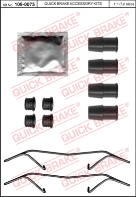 Zestaw akcesoriów montażowych  klocków hamulcowych QUICK BRAKE 109-0075
