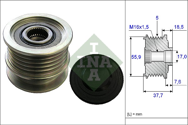Sprzęgło alternatora INA 535 0169 10