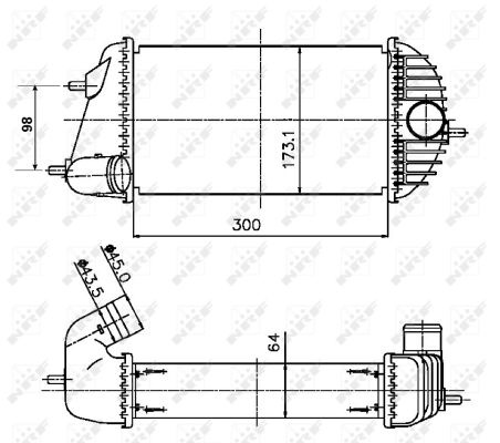 Chłodnica powietrza intercooler NRF 30246