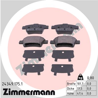 Klocki hamulcowe ZIMMERMANN 24349.175.1