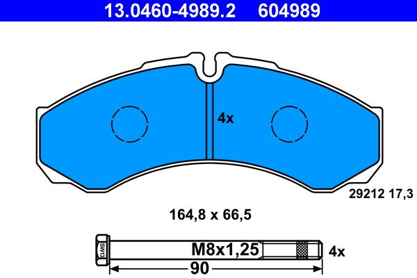 Klocki hamulcowe ATE 13.0460-4989.2