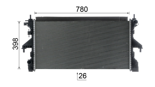Chłodnica, układ chłodzenia silnika MAHLE CR 2631 000P