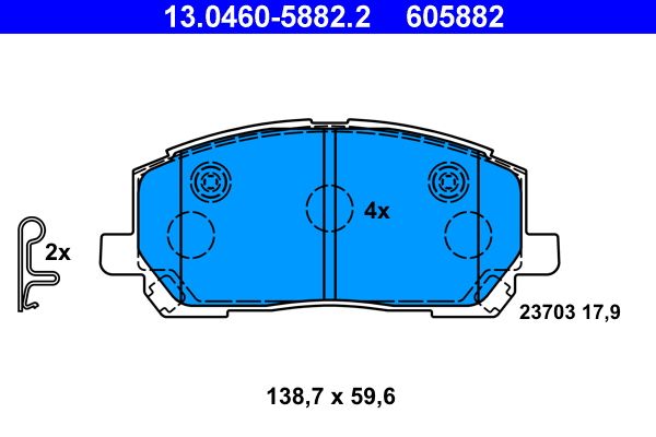 Klocki hamulcowe ATE 13.0460-5882.2