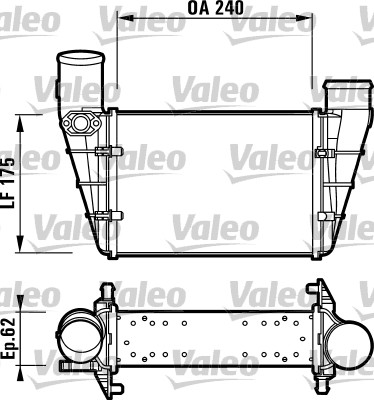 Chłodnica powietrza intercooler VALEO 817625
