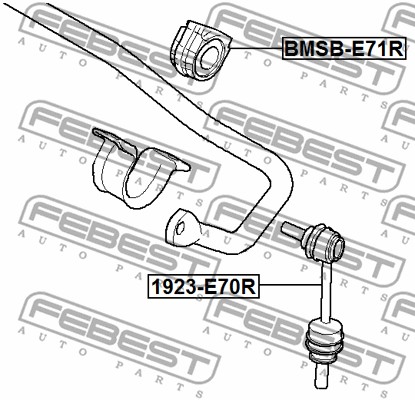 Guma stabilizatora FEBEST BMSB-E71R