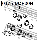 Zestaw naprawczy zacisku FEBEST 0175-UCF30R