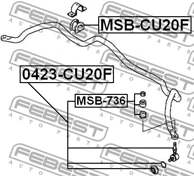 Łącznik stabilizatora FEBEST 0423-CU20F