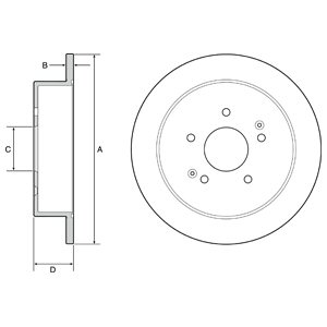 Tarcza hamulcowa DELPHI BG4940C