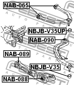 Tuleja wahacza FEBEST NAB-088