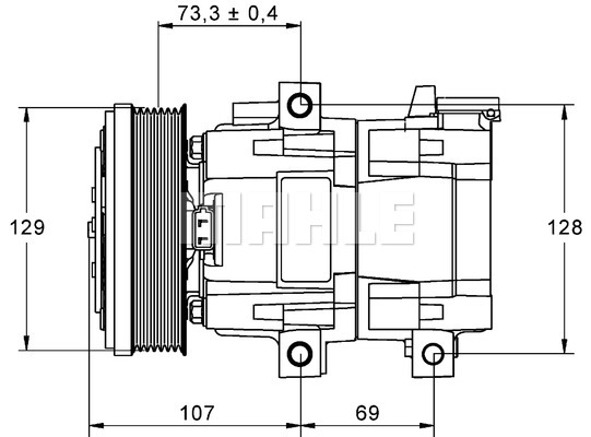 Kompresor klimatyzacji MAHLE ACP 855 000P