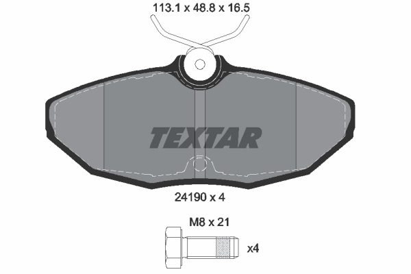 Klocki hamulcowe TEXTAR 2419001