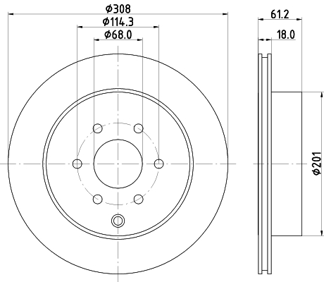 Tarcza hamulcowa HELLA 8DD 355 131-391