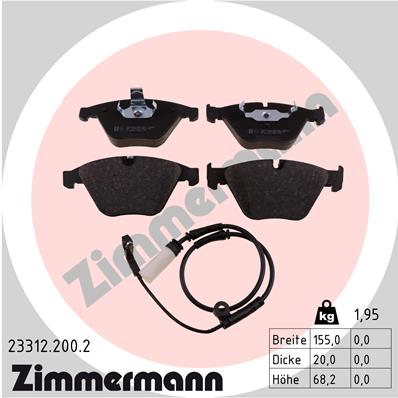 Klocki hamulcowe ZIMMERMANN 23312.200.2