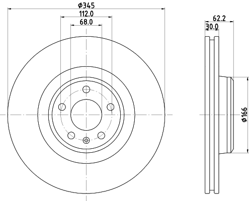 Tarcza hamulcowa HELLA 8DD 355 126-861