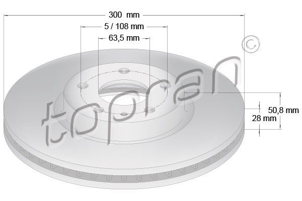 Tarcza hamulcowa TOPRAN 304 854