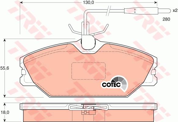 Klocki hamulcowe TRW GDB1030