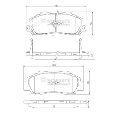 Klocki hamulcowe NIPPARTS J3604032