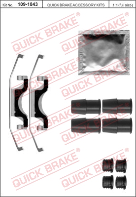 Zestaw akcesoriów montażowych  klocków hamulcowych QUICK BRAKE 109-1843