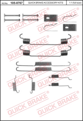 Zestaw dodatków do szczęk hamulcowych QUICK BRAKE 105-0767