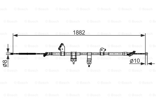 Linka hamulca ręcznego BOSCH 1 987 482 567