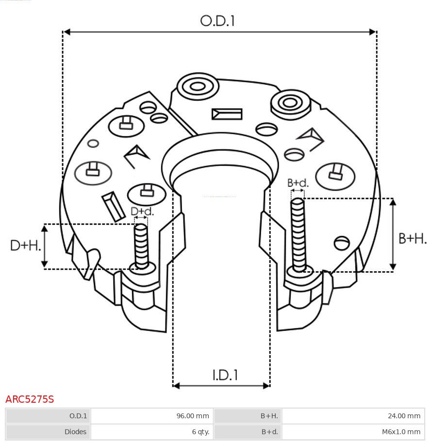 Prostownik, alternator AS-PL ARC5275S