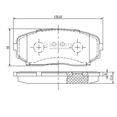 Klocki hamulcowe NIPPARTS N3603070