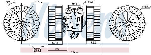 Silnik elektryczny dmuchawy NISSENS 87340