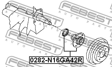 Piasta koła FEBEST 0282-N16GA42R