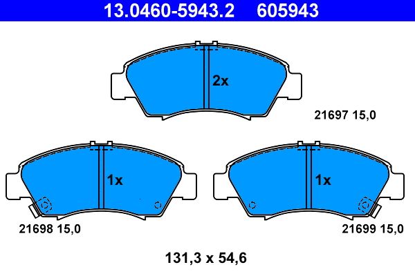 Klocki hamulcowe ATE 13.0460-5943.2