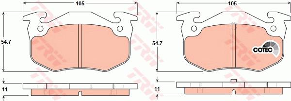 Klocki hamulcowe TRW GDB1305