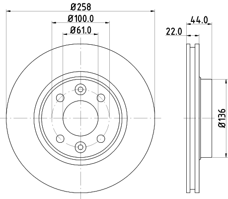 Tarcza hamulcowa HELLA 8DD 355 129-621