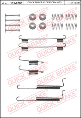 Zestaw dodatków do szczęk hamulcowych QUICK BRAKE 105-0795