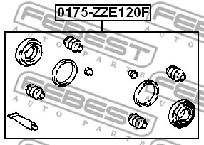 Zestaw naprawczy zacisku FEBEST 0175-ZZE120F