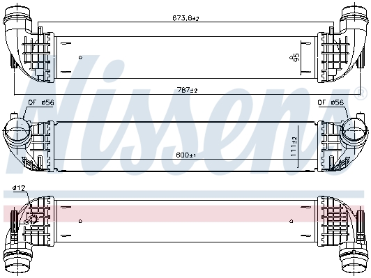 Chłodnica powietrza intercooler NISSENS 96140