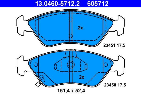 Klocki hamulcowe ATE 13.0460-5712.2