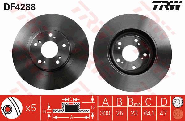 Tarcza hamulcowa TRW DF4288