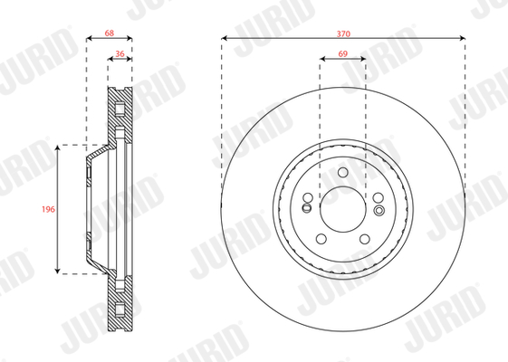 Tarcza hamulcowa JURID 563617JC-1