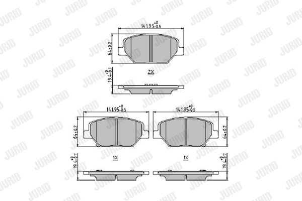 Klocki hamulcowe JURID 573920J