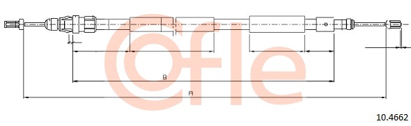 Linka hamulca ręcznego COFLE 92.10.4662