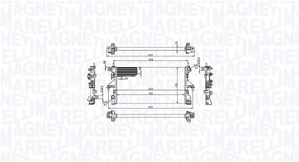 Chłodnica, układ chłodzenia silnika MAGNETI MARELLI 350213215100