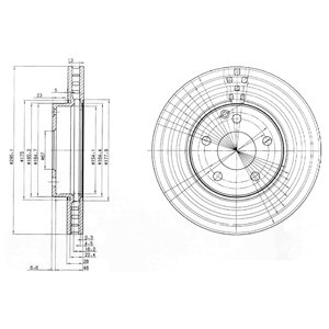 Tarcza hamulcowa DELPHI BG3755C