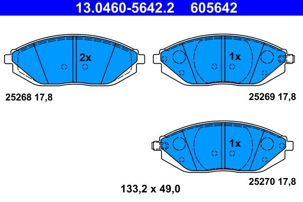 Klocki hamulcowe ATE 13.0460-5642.2