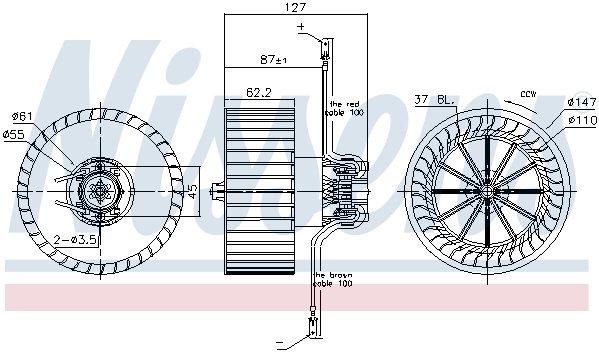 Silnik elektryczny dmuchawy NISSENS 87402