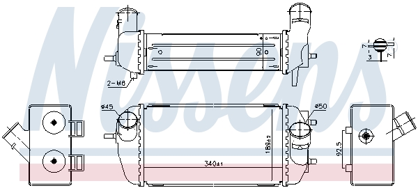 Chłodnica powietrza intercooler NISSENS 961495